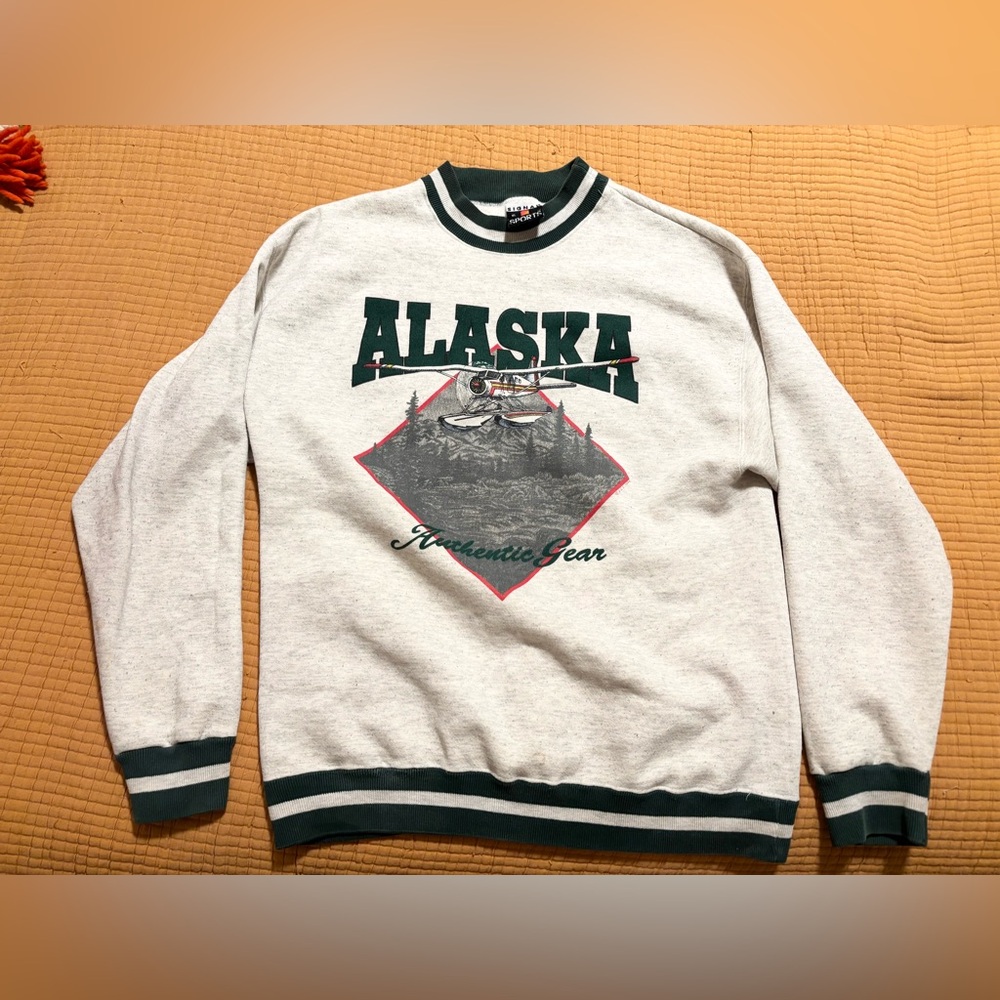 Vintage Alaska crewneck Signal Sports crewneck unisex size XL oversized